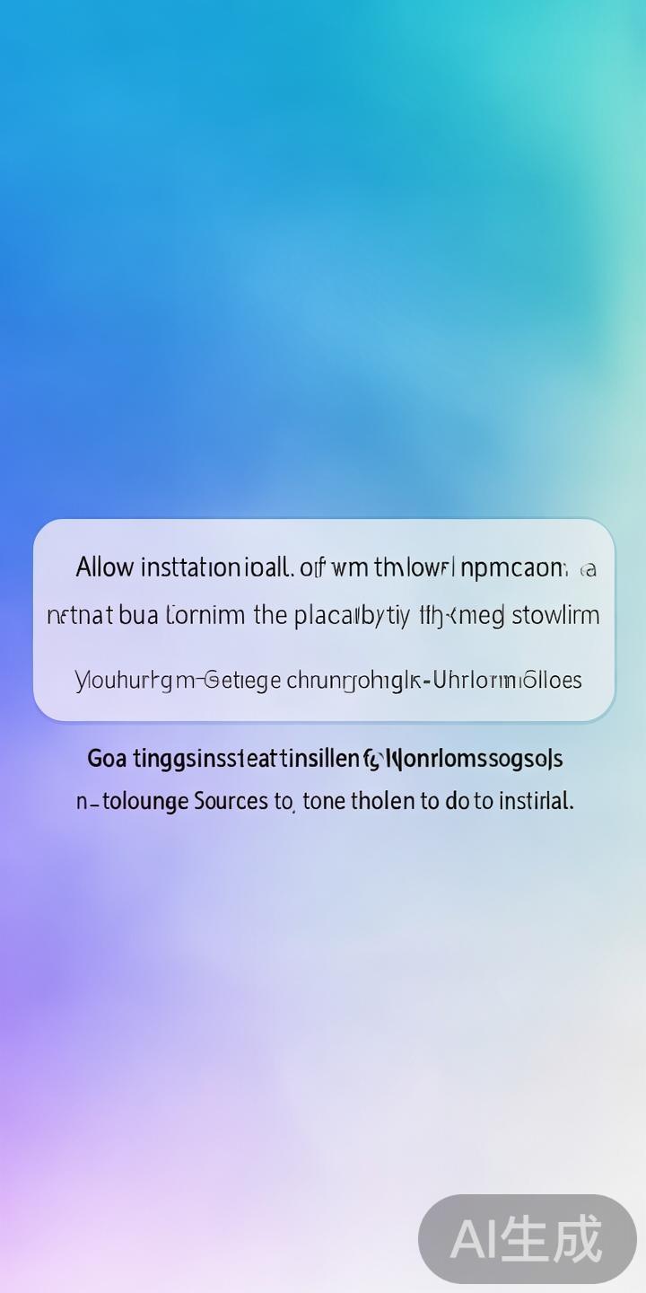 允许安装未知应用
如果通过第三方平台下载，可能需